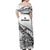 New Zealand Silver Fern Rugby Off Shoulder Maxi Dress Aotearoa Kiwi Maori White Version - Wonder Print Shop