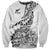 New Zealand Silver Fern Rugby Sweatshirt Aotearoa Kiwi Maori White Version - Wonder Print Shop