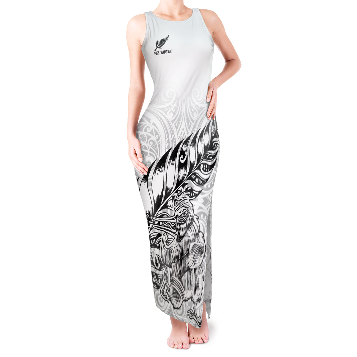 new-zealand-silver-fern-rugby-tank-maxi-dress-aotearoa-kiwi-maori-white-version