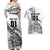 Custom New Zealand Silver Fern Rugby Couples Matching Off Shoulder Maxi Dress and Hawaiian Shirt Aotearoa Kiwi Maori White Version - Wonder Print Shop