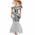 Custom New Zealand Silver Fern Rugby Mermaid Dress Aotearoa Kiwi Maori White Version - Wonder Print Shop