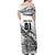 Custom New Zealand Silver Fern Rugby Off Shoulder Maxi Dress Aotearoa Kiwi Maori White Version - Wonder Print Shop