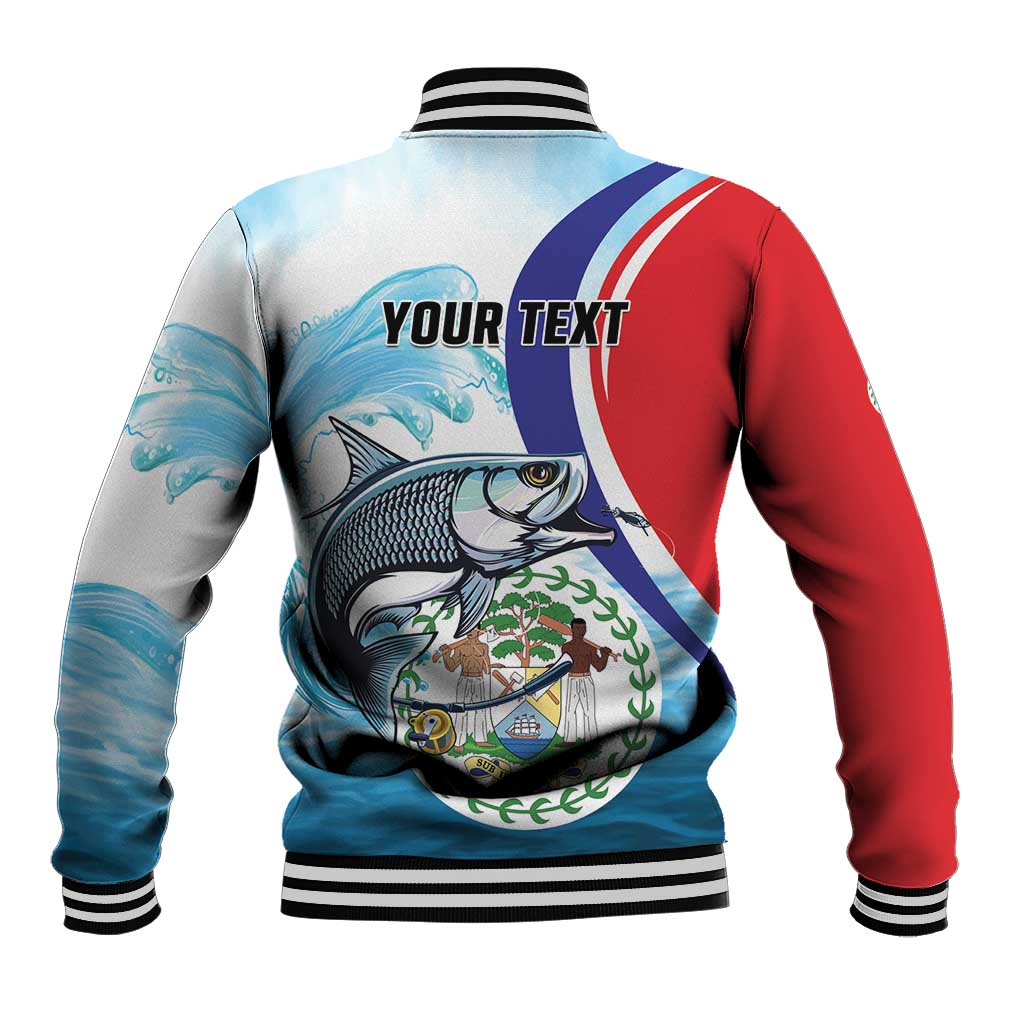 Personalized Belize Tarpon Fishing Baseball Jacket Belize Where the Silver King Reigns - Wonder Print Shop