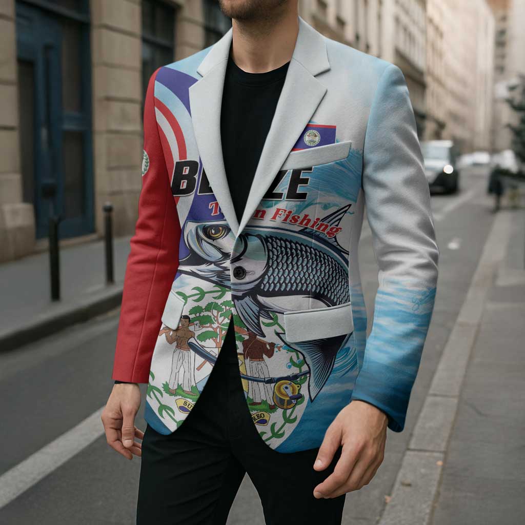 Personalized Belize Tarpon Fishing Blazer Belize Where the Silver King Reigns - Wonder Print Shop