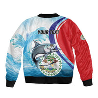 Personalized Belize Tarpon Fishing Bomber Jacket Belize Where the Silver King Reigns - Wonder Print Shop