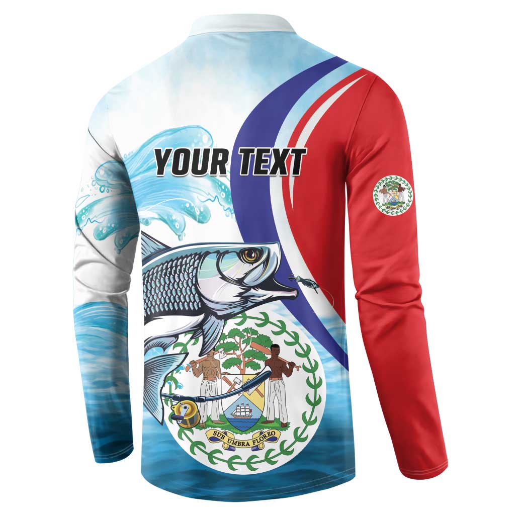 Personalized Belize Tarpon Fishing Button Sweatshirt Belize Where the Silver King Reigns - Wonder Print Shop