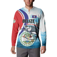 Personalized Belize Tarpon Fishing Button Sweatshirt Belize Where the Silver King Reigns - Wonder Print Shop