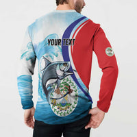 Personalized Belize Tarpon Fishing Button Sweatshirt Belize Where the Silver King Reigns - Wonder Print Shop