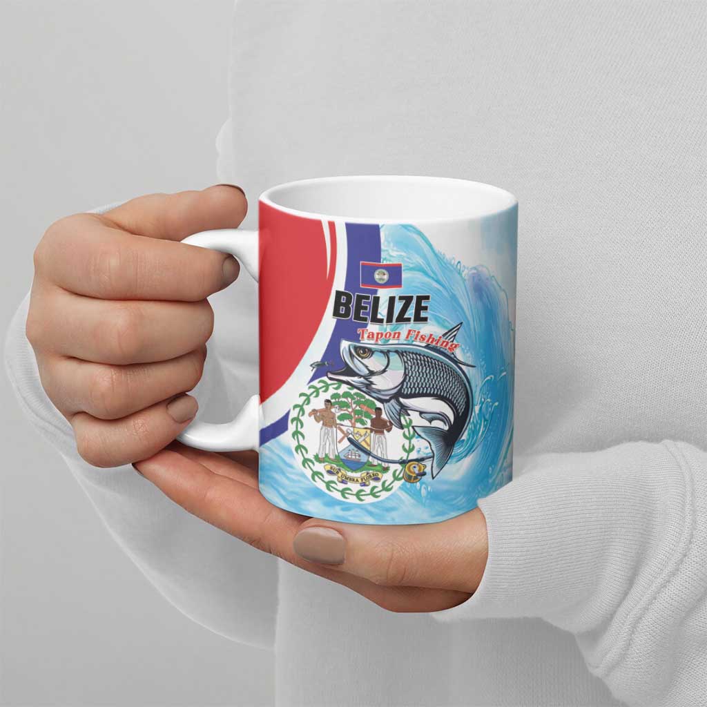 Personalized Belize Tarpon Fishing Ceramic Mug Belize Where the Silver King Reigns - Wonder Print Shop