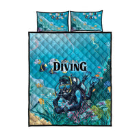 Scuba Diving Quilt Bed Set Explore The Depths Discover Yourself - Wonder Print Shop