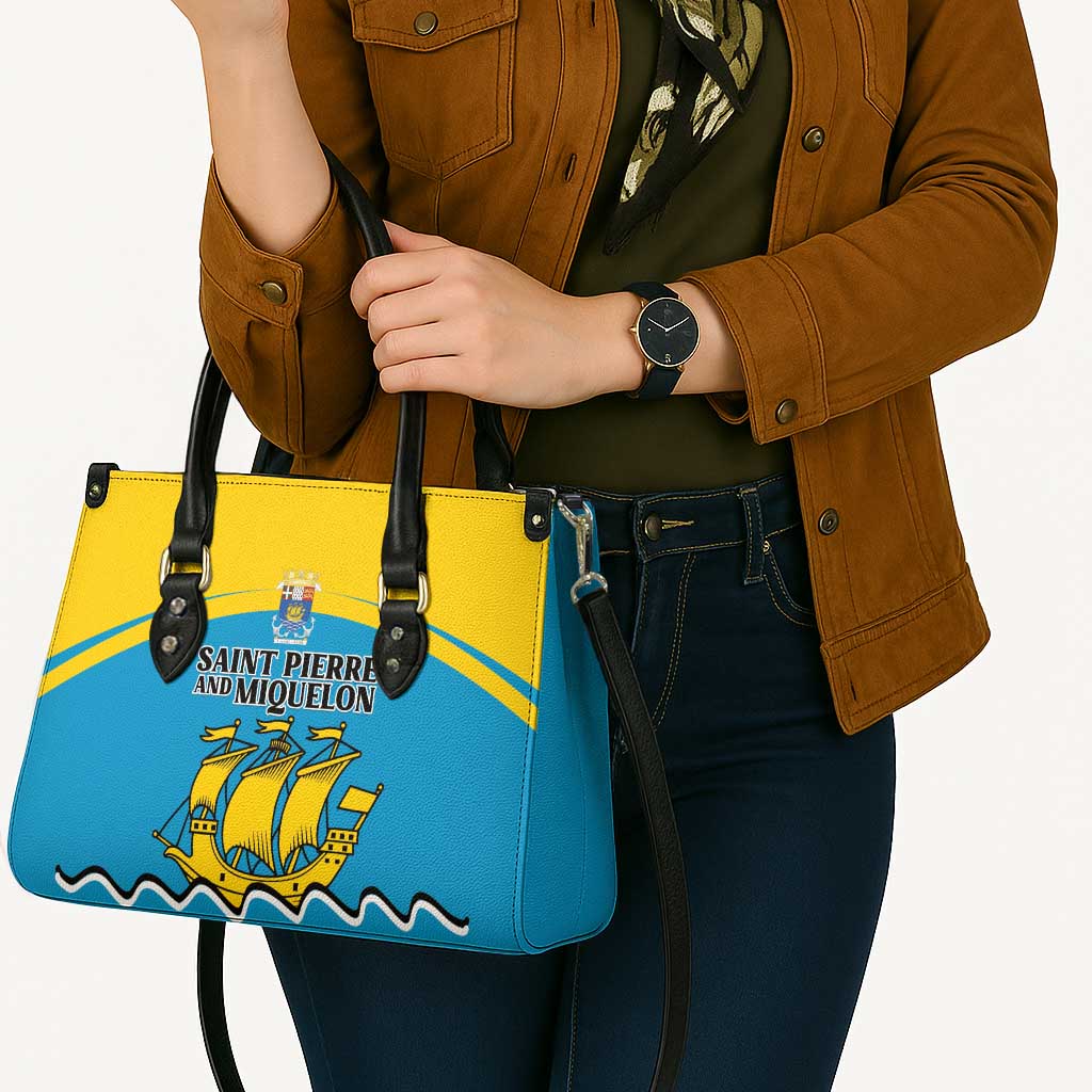 Saint Pierre and Miquelon Leather Bag A Mare Labor - Wonder Print Shop