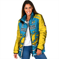 Personalized Saint Pierre and Miquelon Padded Jacket A Mare Labor - Wonder Print Shop