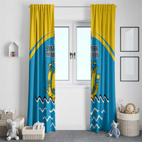 Saint Pierre and Miquelon Window Curtain A Mare Labor - Wonder Print Shop