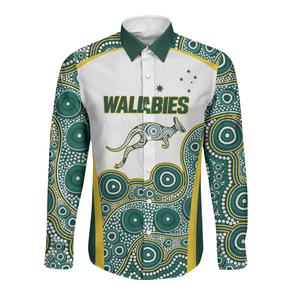 Custom Rugby Australia 2026 Long Sleeve Button Shirt Wallabies Go Champions