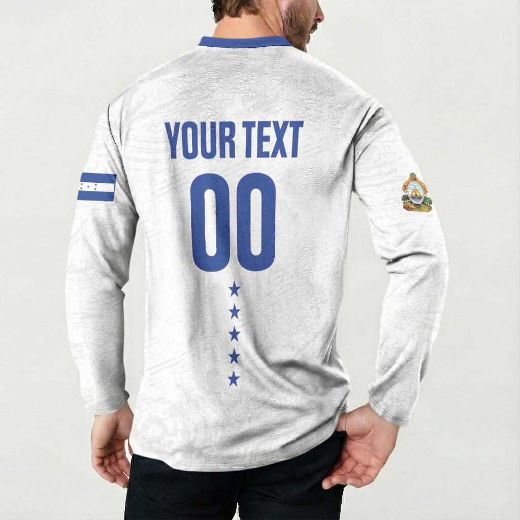 Custom Honduras Football Button Sweatshirt Vamos Los Catrachos