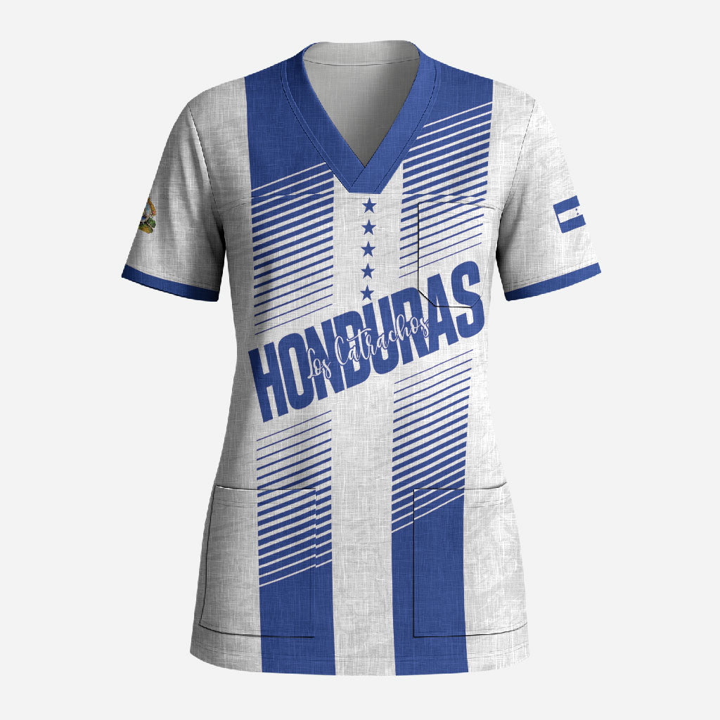 Custom Honduras Football Scrub Top Vamos Los Catrachos