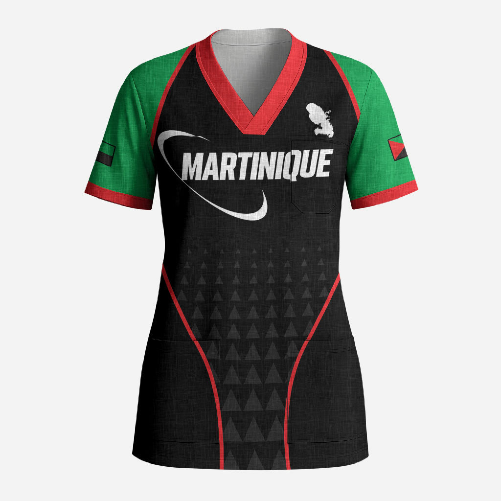 Custom Martinique Football Scrub Top Les Matinino Come On
