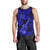 Hawaii Ukulele Men Tank Top Polynesian Pattern Navy Blue Version - Wonder Print Shop