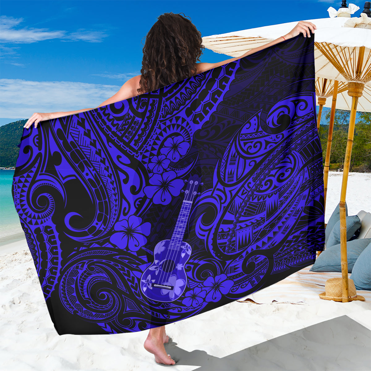 hawaii-ukulele-sarong-polynesian-pattern-navy-blue-version