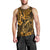 Hawaii Fish Hook Men Tank Top Polynesian Pattern Gold Version - Wonder Print Shop