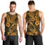 Hawaii Fish Hook Men Tank Top Polynesian Pattern Gold Version - Wonder Print Shop