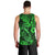 Hawaii Fish Hook Men Tank Top Polynesian Pattern Green Version - Wonder Print Shop