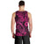 Hawaii Fish Hook Men Tank Top Hibiscus Hawaii Tribal Tattoo Pink Version - Wonder Print Shop