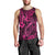 Hawaii Fish Hook Men Tank Top Hibiscus Hawaii Tribal Tattoo Pink Version - Wonder Print Shop