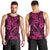 Hawaii Fish Hook Men Tank Top Hibiscus Hawaii Tribal Tattoo Pink Version - Wonder Print Shop