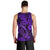 Hawaii Fish Hook Men Tank Top Hibiscus Hawaii Tribal Tattoo Purple Version - Wonder Print Shop