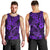 Hawaii Fish Hook Men Tank Top Hibiscus Hawaii Tribal Tattoo Purple Version - Wonder Print Shop