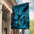 Hawaii Fish Hook Garden Flag Hibiscus Hawaii Tribal Tattoo Sky Blue Version - Wonder Print Shop