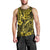 Hawaii Fish Hook Men Tank Top Hibiscus Hawaii Tribal Tattoo Yellow Version - Wonder Print Shop