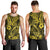 Hawaii Fish Hook Men Tank Top Hibiscus Hawaii Tribal Tattoo Yellow Version - Wonder Print Shop