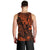 Hawaii King Kamehameha Men Tank Top Polynesian Pattern Orange Version - Wonder Print Shop