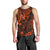 Hawaii King Kamehameha Men Tank Top Polynesian Pattern Orange Version - Wonder Print Shop