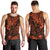 Hawaii King Kamehameha Men Tank Top Polynesian Pattern Orange Version - Wonder Print Shop