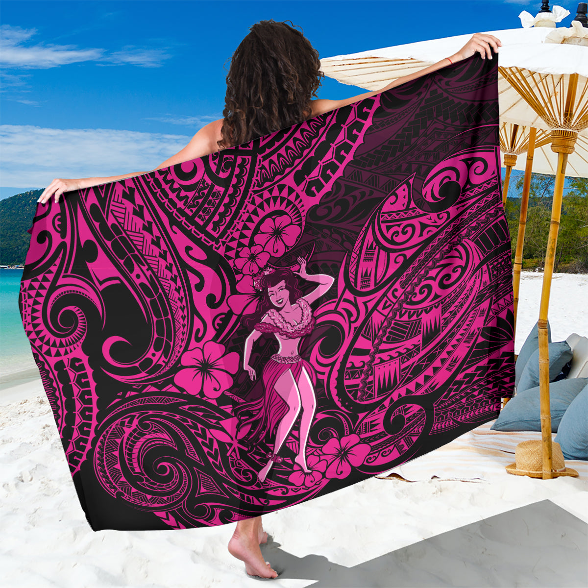 hawaii-hula-girl-sarong-polynesian-pattern-pink-version