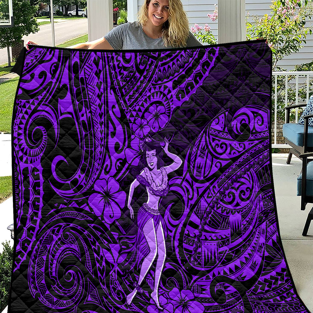 hawaii-hula-girl-quilt-hibiscus-hawaii-tribal-tattoo-purple-version