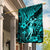 Hawaii Hula Girl Garden Flag Hibiscus Hawaii Tribal Tattoo Turquoise Version - Wonder Print Shop