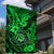 Hawaii Shaka Sign Garden Flag With Polynesian Hibiscus Green Unique - Wonder Print Shop