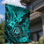 Hawaii Shaka Sign Garden Flag Polynesian Pattern Turquoise Version - Wonder Print Shop