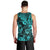 Hawaii Shaka Sign Men Tank Top Polynesian Pattern Turquoise Version - Wonder Print Shop