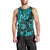 Hawaii Shaka Sign Men Tank Top Polynesian Pattern Turquoise Version - Wonder Print Shop