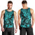 Hawaii Shaka Sign Men Tank Top Polynesian Pattern Turquoise Version - Wonder Print Shop