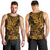 Hawaii Shark Men Tank Top Polynesian Pattern Gold Version - Wonder Print Shop