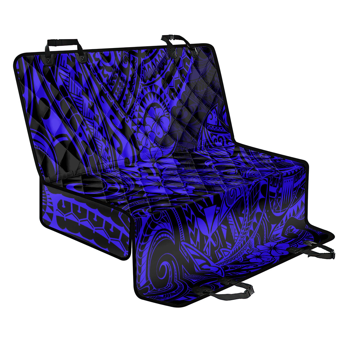 hawaii-shark-back-car-seat-cover-polynesian-pattern-navy-blue-version