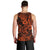 Hawaii Shark Men Tank Top Polynesian Pattern Orange Version - Wonder Print Shop