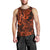 Hawaii Shark Men Tank Top Polynesian Pattern Orange Version - Wonder Print Shop