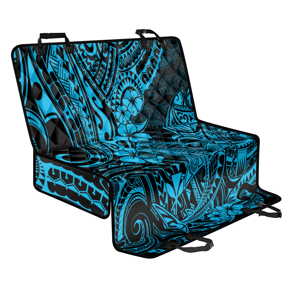 hawaii-shark-back-car-seat-cover-polynesian-pattern-sky-blue-version